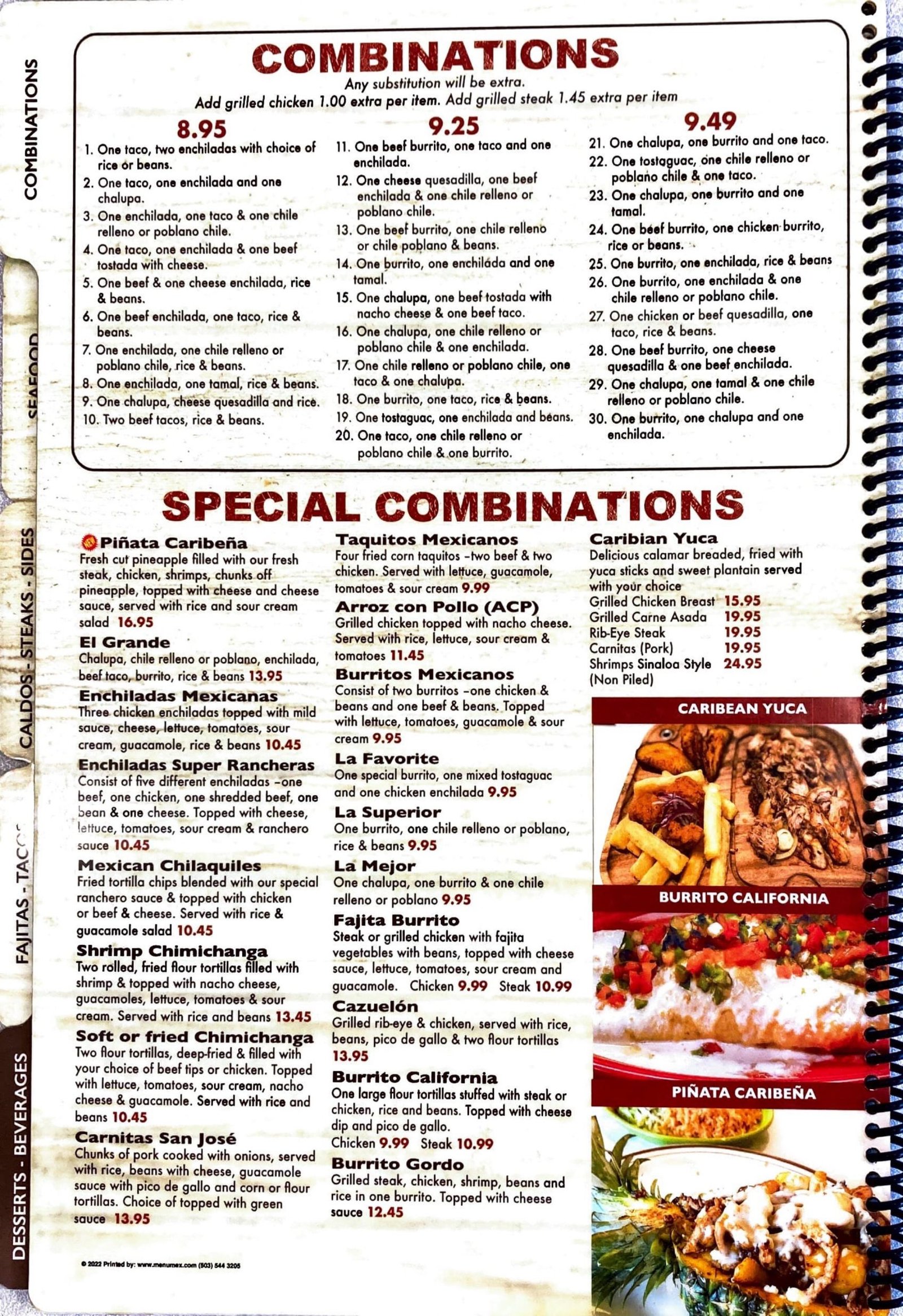 Menu - La Hacienda 3