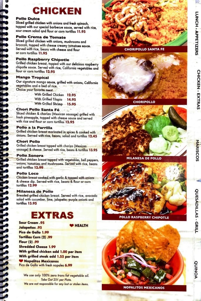 Menu - La Hacienda 3