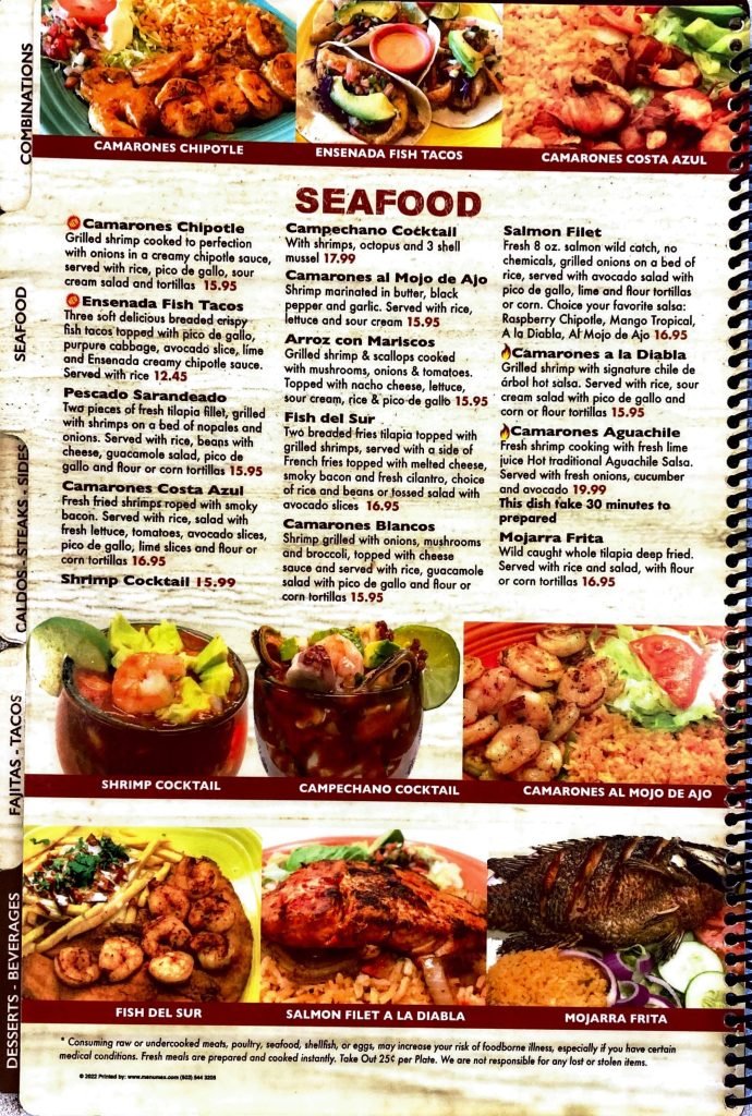 Menu - La Hacienda 3
